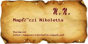 Magóczi Nikoletta névjegykártya